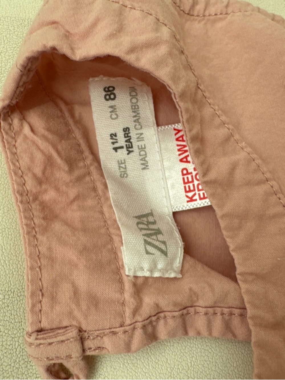 Zara set of 2 Pink and Ecru Toddler Matching Set - Picture 9 of 14